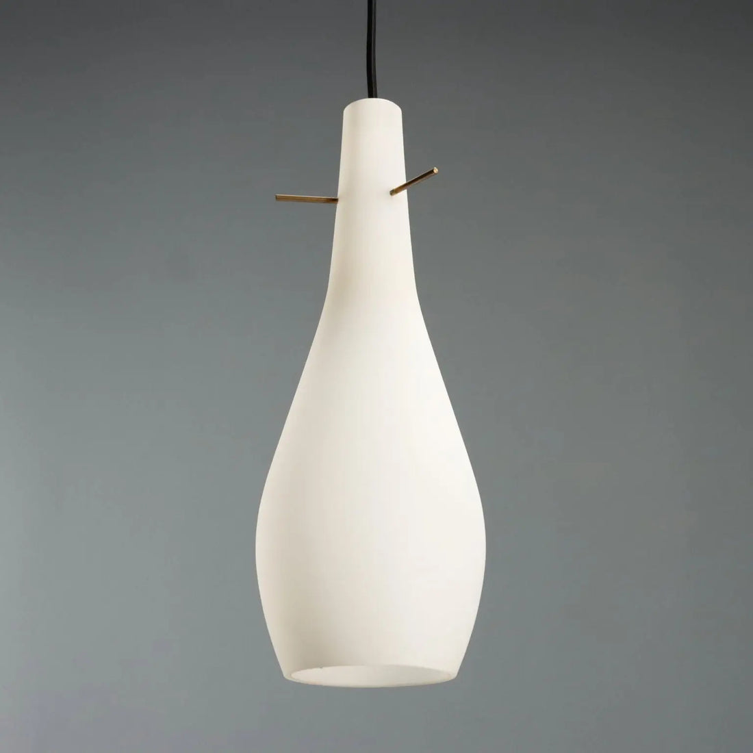 Vintage Lamps Metal Opaline Glass Design Italy 1960s 