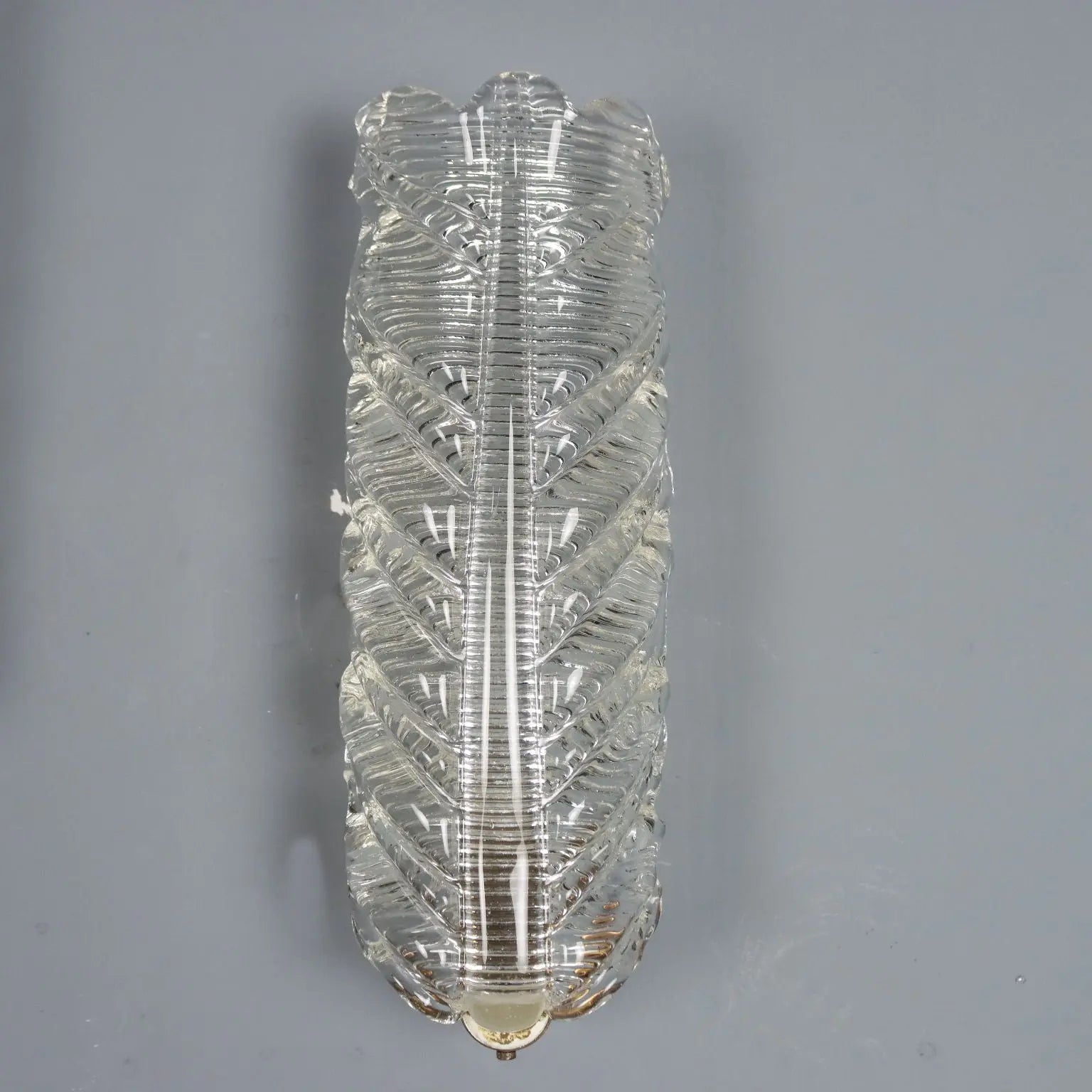 1950s Brass and Glass Wall Lamps