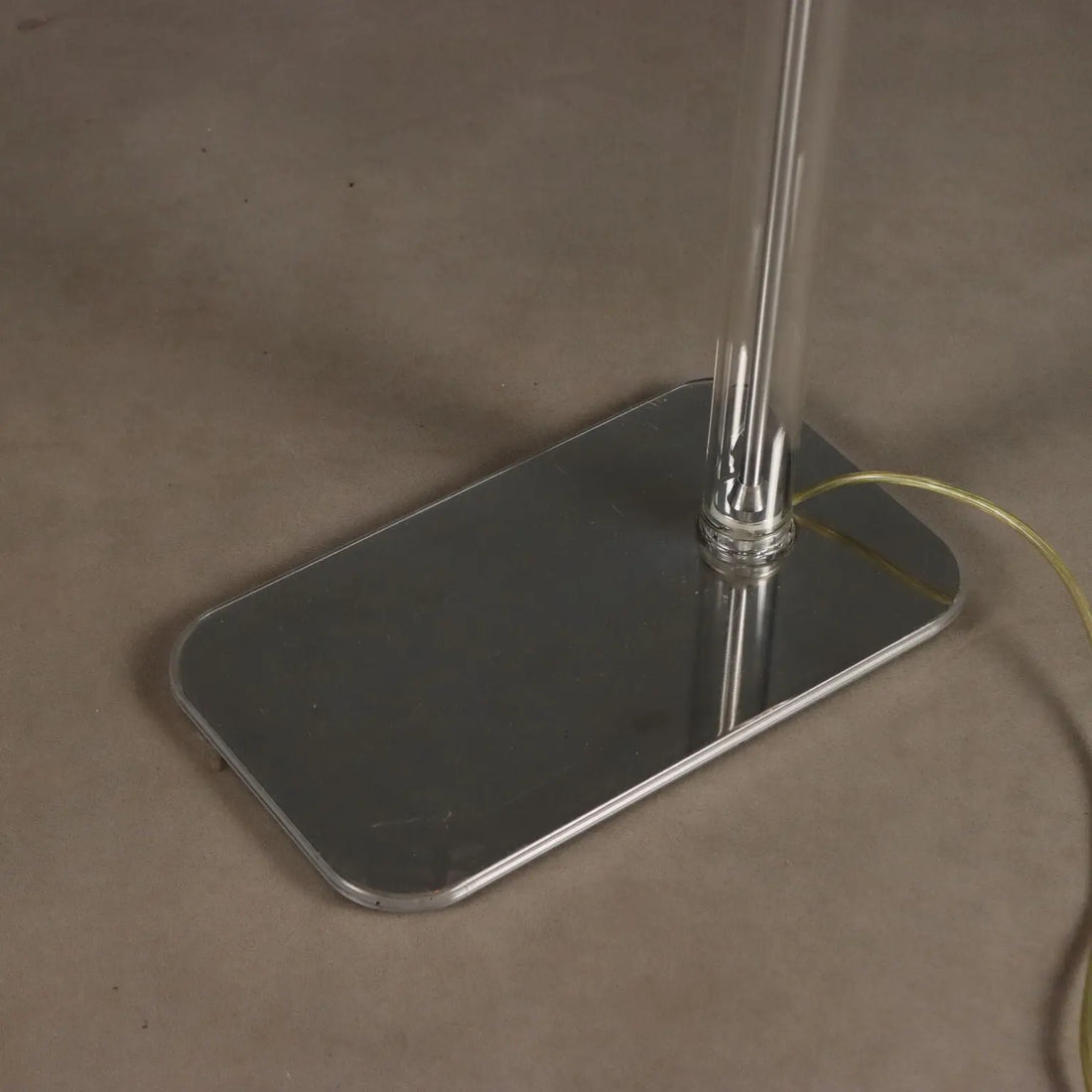 Glass and Metal Floor Lamp with Rotating Diffuser