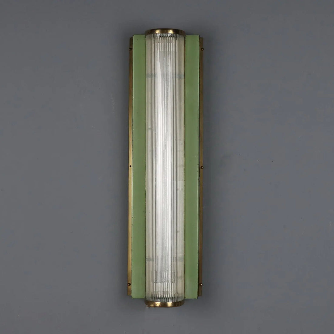 Vintage Wall Lamp Brass Glass Design Italy 1940s-1950s