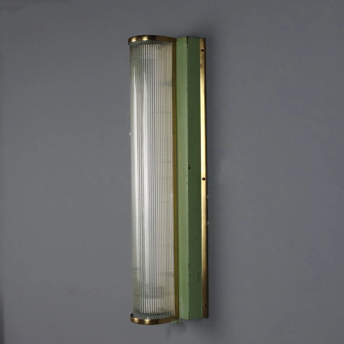Vintage Wall Lamp Brass Glass Design Italy 1940s-1950s