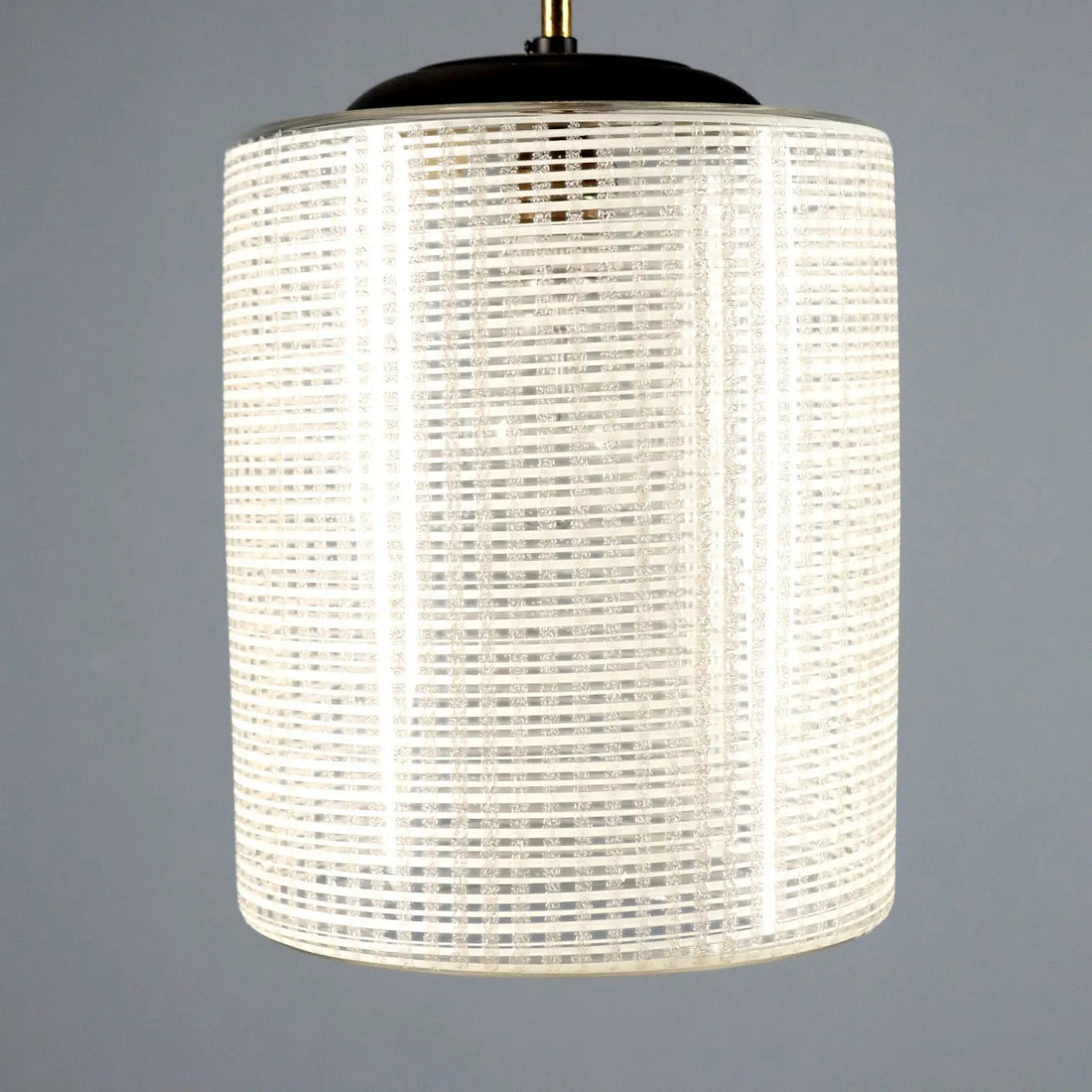 Vintage Wooden and Glass Ceiling Lamp 1960s-70s