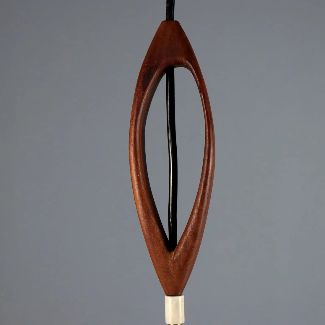 Vintage Wooden and Glass Ceiling Lamp 1960s-70s