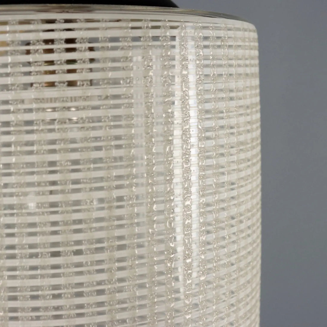 Vintage Wooden and Glass Ceiling Lamp 1960s-70s