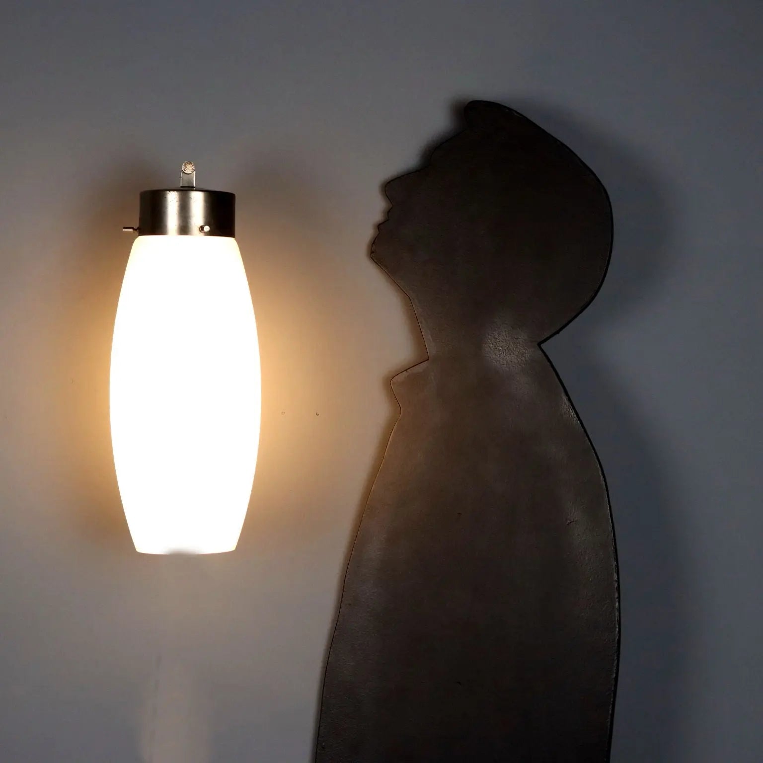 1960s Stilnovo Wall Lamp in Opaline Glass