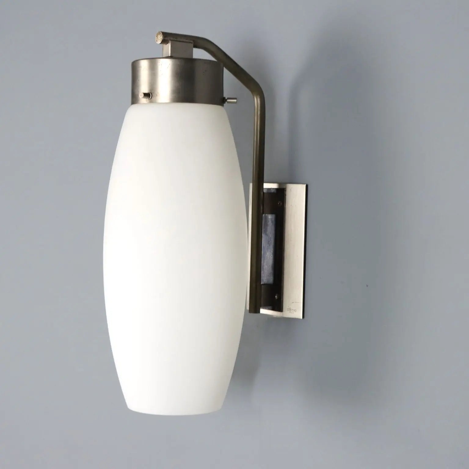1960s Stilnovo Wall Lamp in Opaline Glass