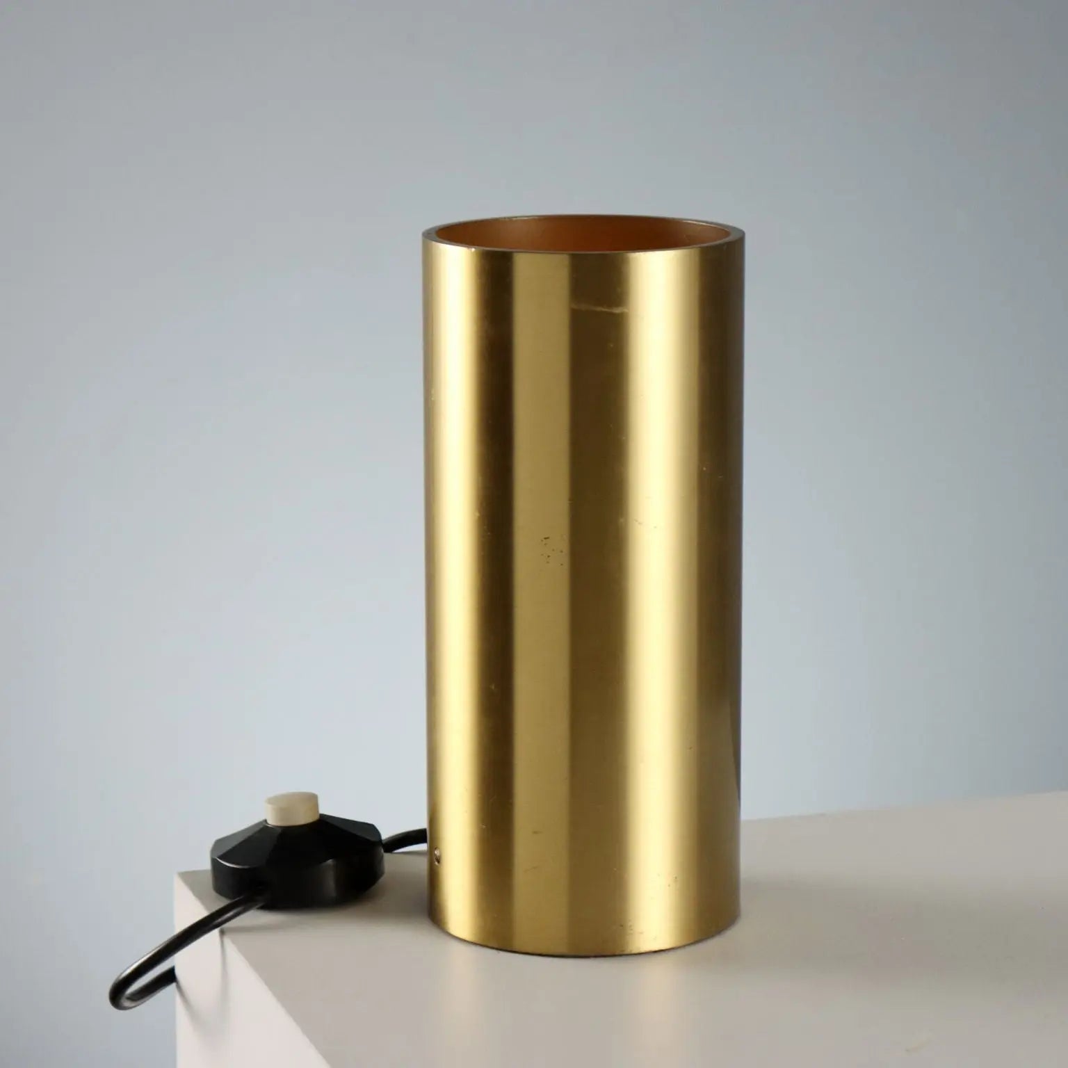 Vintage Table Lamp Brass Minimal Design Italy 1960s-1970s