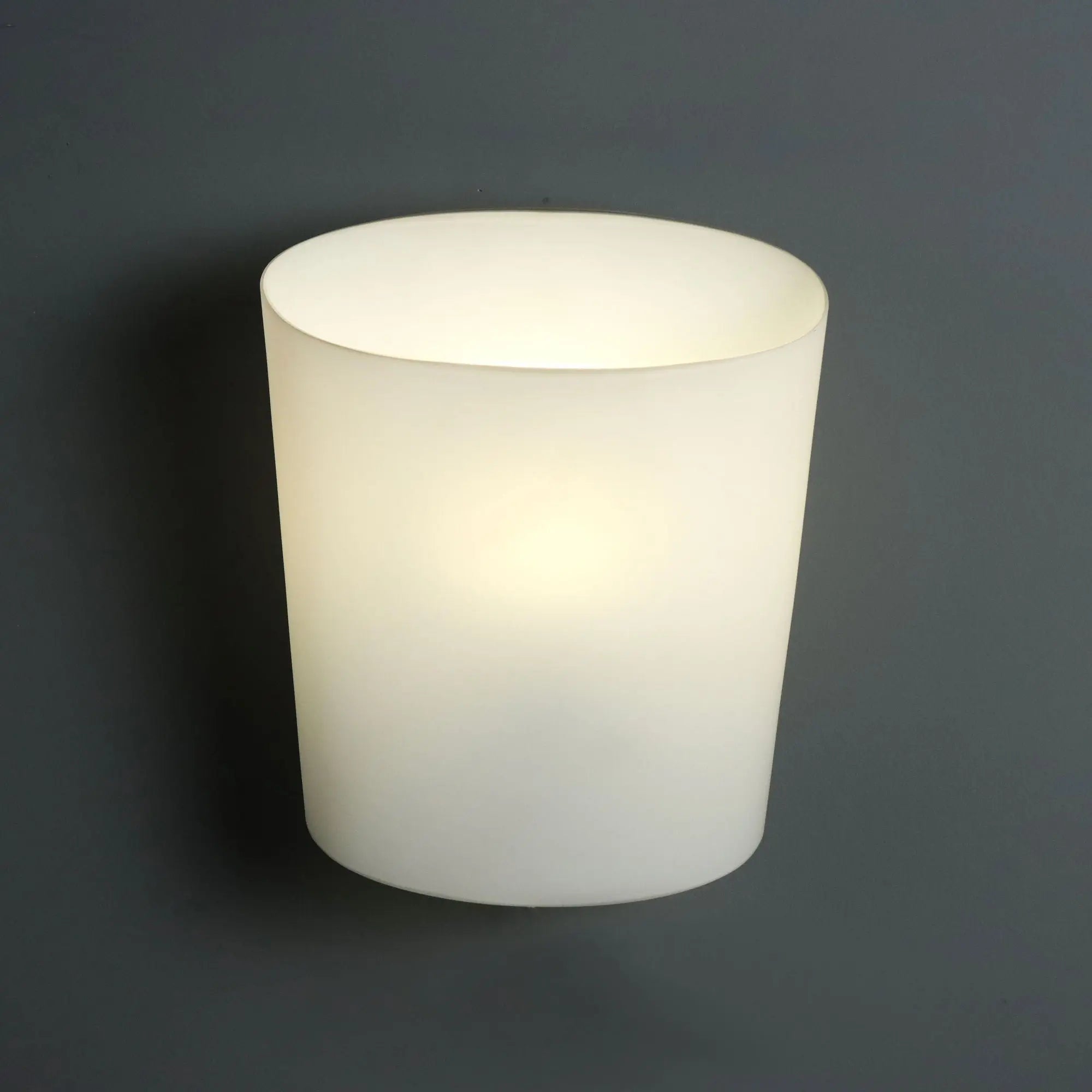 Vintage Wall Lamp Opaline Glass Design Italy 1980s