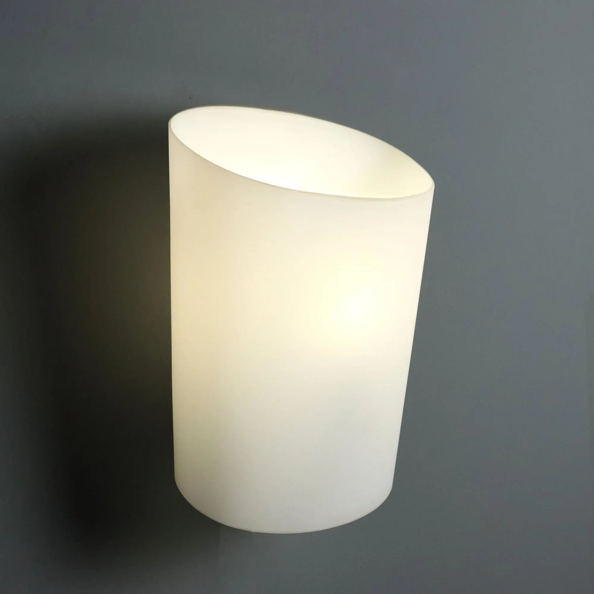 Vintage Wall Lamp Opaline Glass Design Italy 1980s