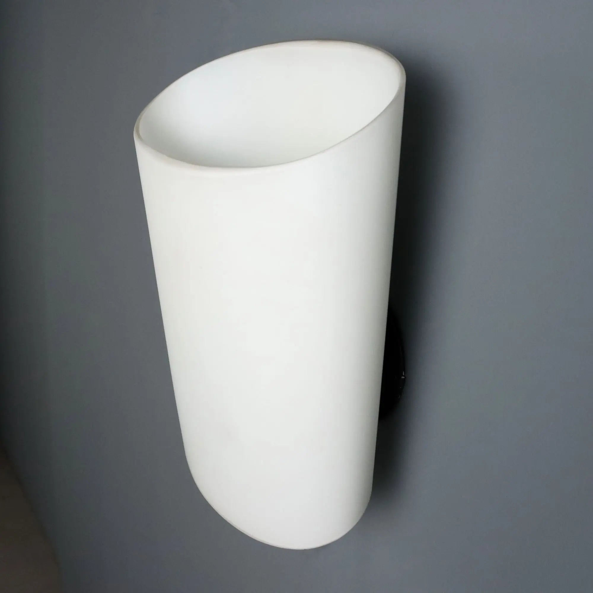 Vintage Wall Lamp Opaline Glass Design Italy 1980s