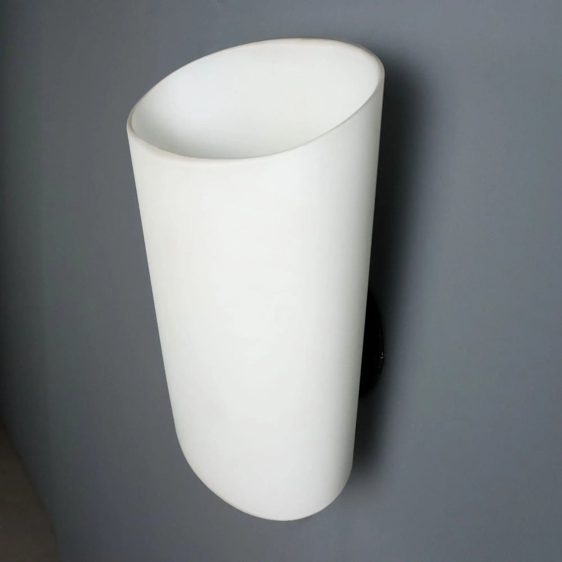 Vintage Wall Lamp Opaline Glass Design Italy 1980s
