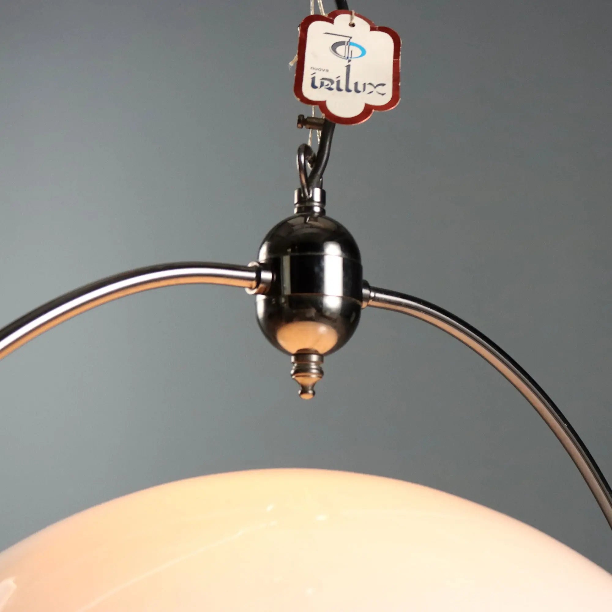 Vintage Ceiling Lamp Murano Glass Metal Design Italy 1970s-1980s