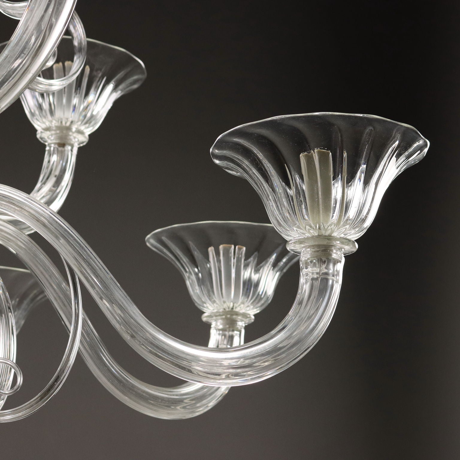 Antique Chandelier Blown Glass 12 Lights Venice Italy XX Century - Murano, XX Century | Modernism  Lighting