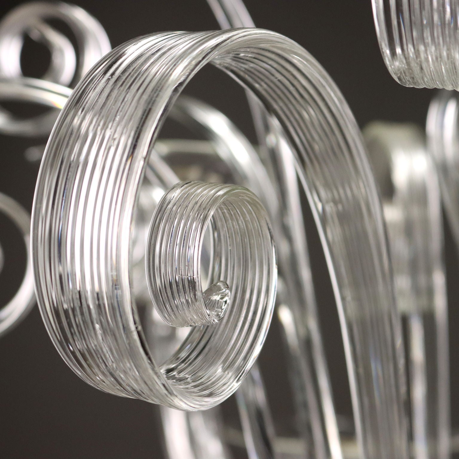 Antique Chandelier Blown Glass 12 Lights Venice Italy XX Century - Murano, XX Century | Modernism  Lighting