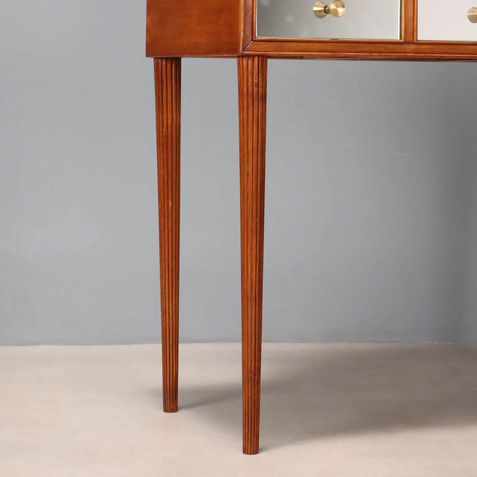 Vintage Dressing Table Painted Mahogany Mirror Italy XX Century | Modernism | Complete Furniture