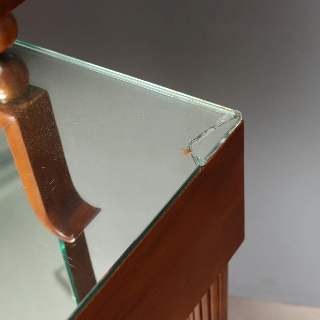 Vintage Dressing Table Painted Mahogany Mirror Italy XX Century | Modernism | Complete Furniture