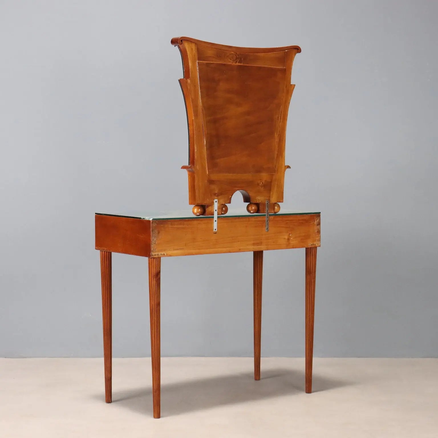 Vintage Dressing Table Painted Mahogany Mirror Italy XX Century | Modernism | Complete Furniture
