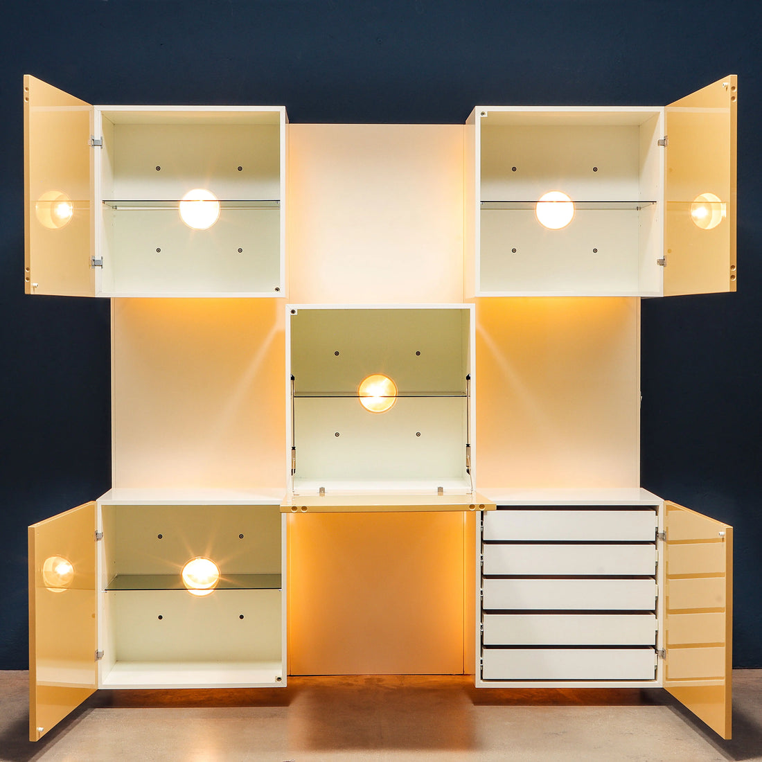 Acerbis Life Bookcase Design Roberto Monsani Vintage Italy 1980s | Modernism | Bookcases