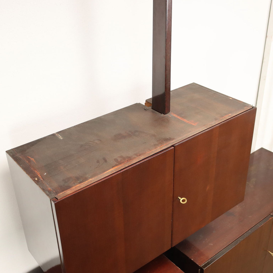 Vintage Wall Cabinet Beech Veneer Italy 1960s | Modernism  Bookcases