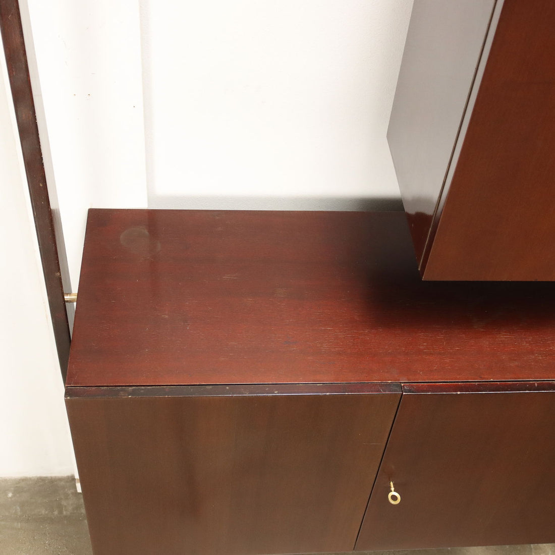 Vintage Wall Cabinet Beech Veneer Italy 1960s | Modernism  Bookcases