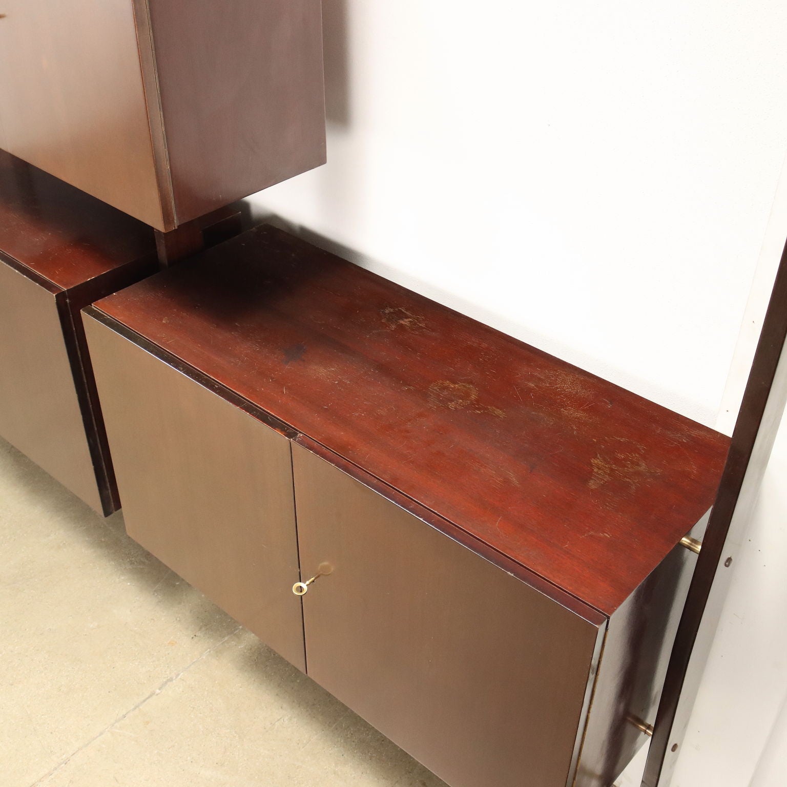 Vintage Wall Cabinet Beech Veneer Italy 1960s | Modernism  Bookcases