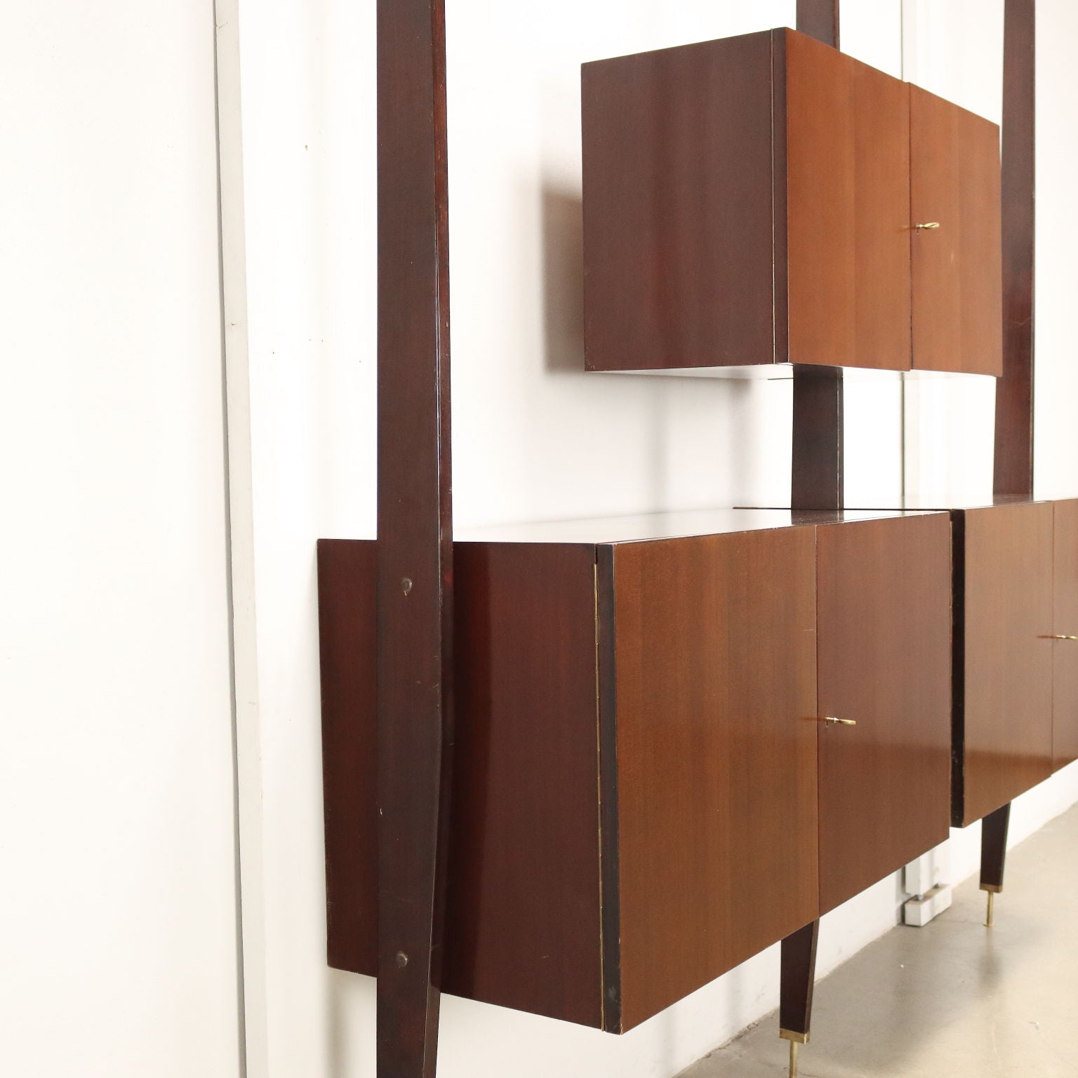 Vintage Wall Cabinet Beech Veneer Italy 1960s | Modernism  Bookcases