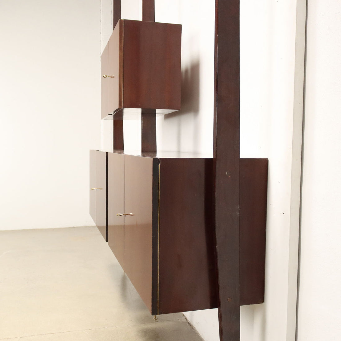 Vintage Wall Cabinet Beech Veneer Italy 1960s | Modernism  Bookcases