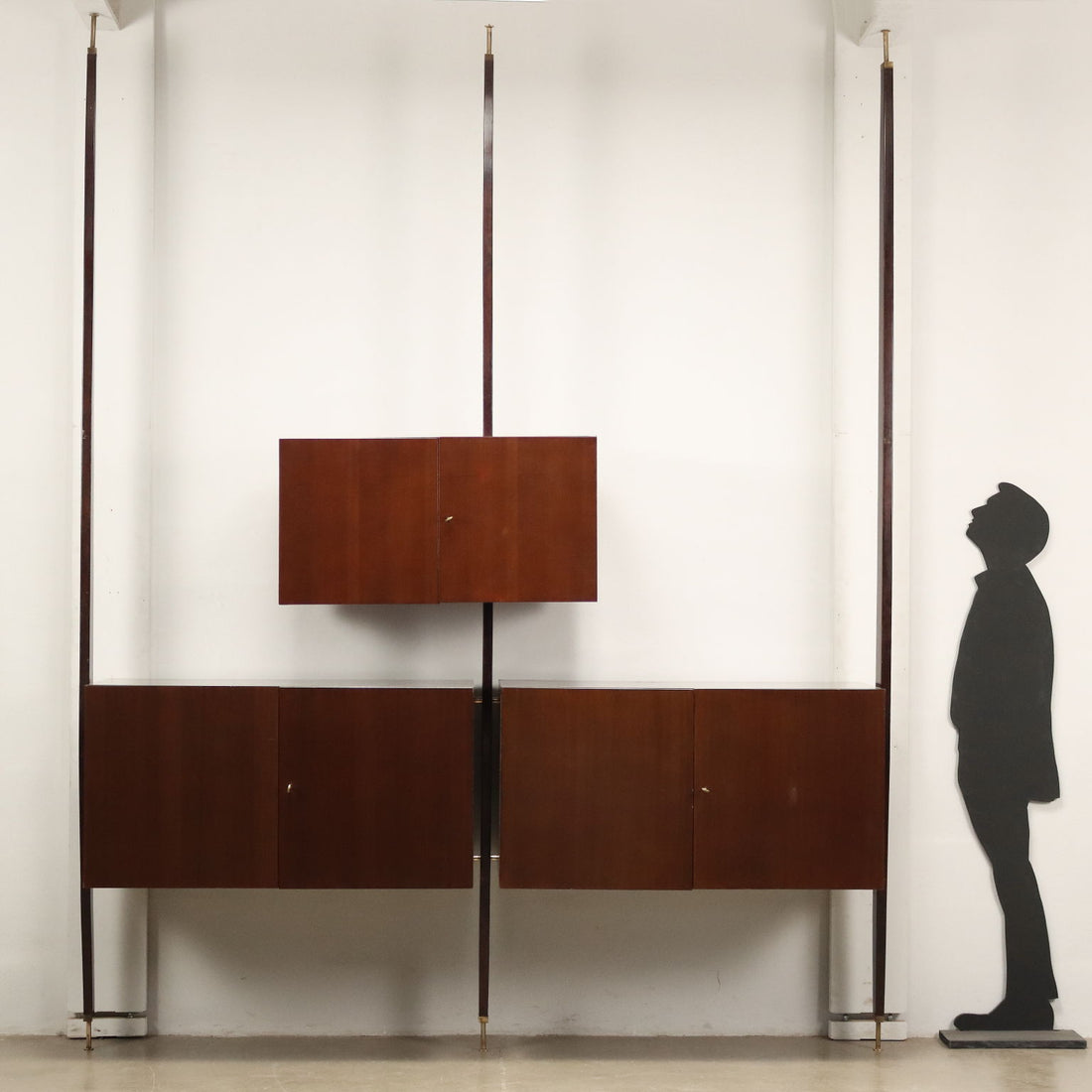 Vintage Wall Cabinet Beech Veneer Italy 1960s | Modernism  Bookcases