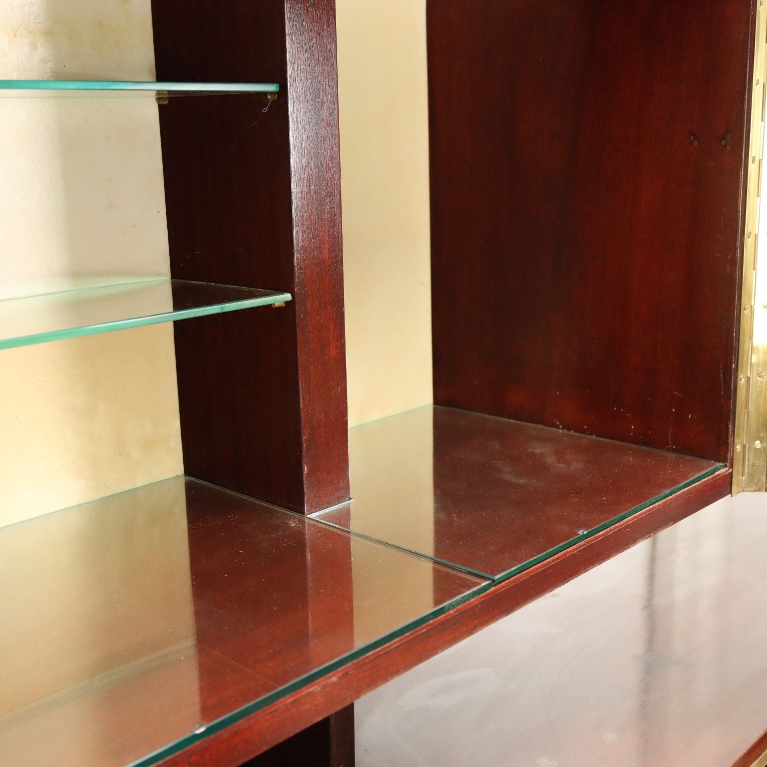 Vintage Wall Cabinet Beech Veneer Italy 1960s | Modernism  Bookcases