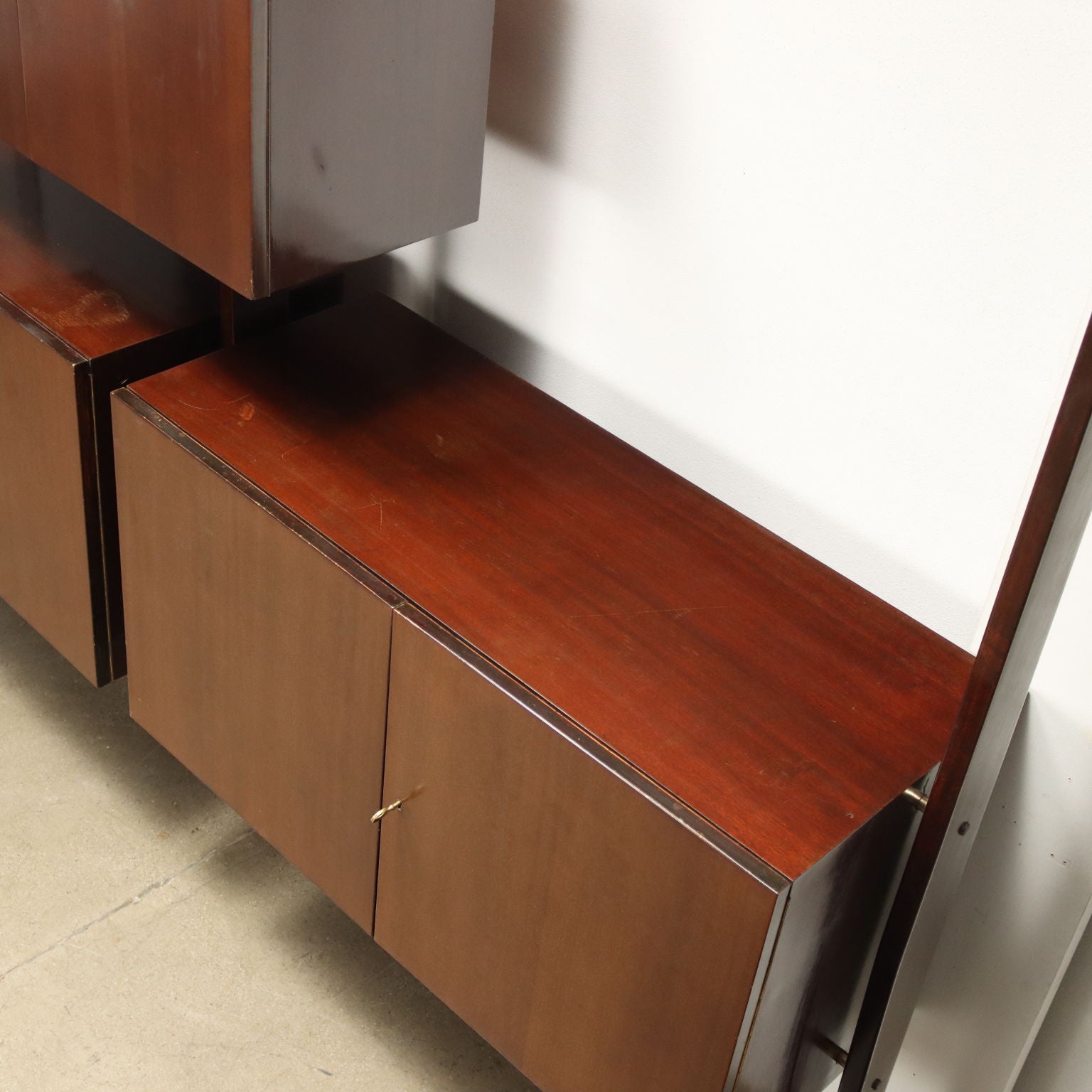 Vintage Wall Cabinet Beech Veneer Italy 1960s | Modernism  Bookcases