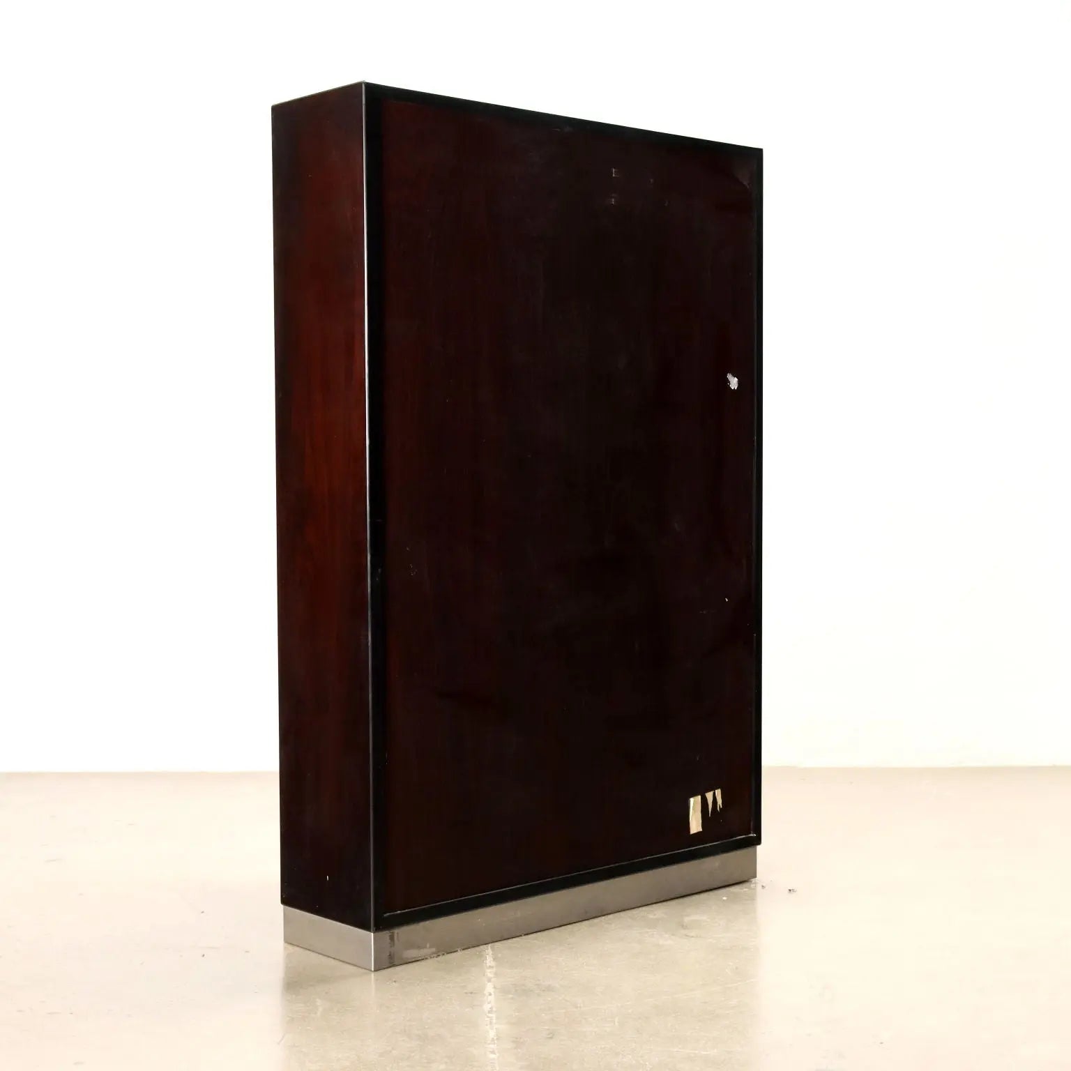 Vintage Showcase from the 1970s Exotic Wood Veneered Smoked Glass | Modernism | Bookcases