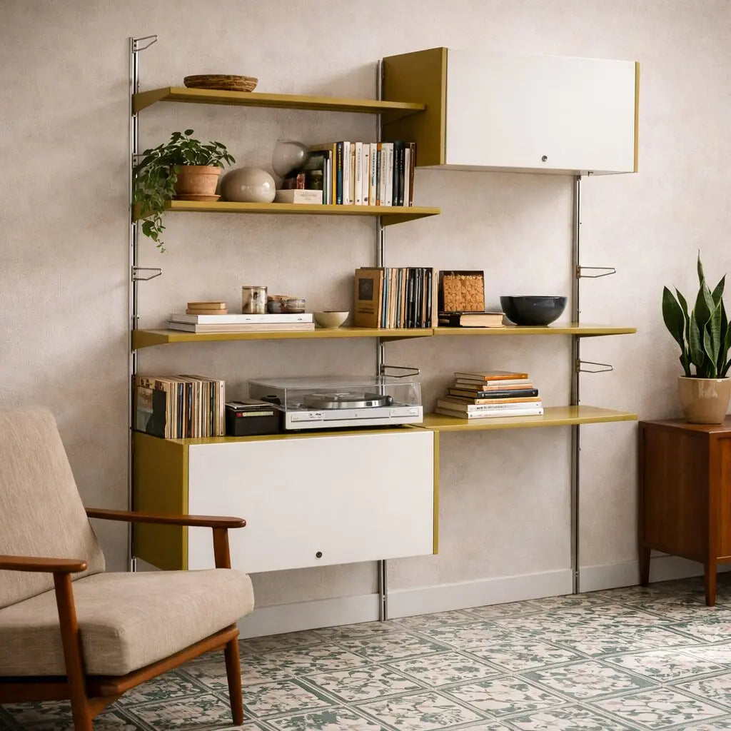 Vintage 1960s Bookcase ICF De Padova CSS Design G. Nelson | Modernism | Bookcases