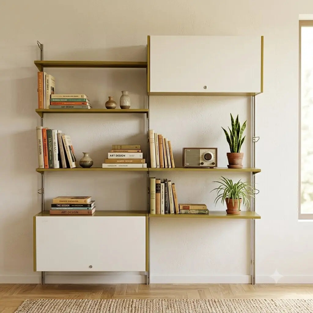 Vintage 1960s Bookcase ICF De Padova CSS Design G. Nelson | Modernism | Bookcases