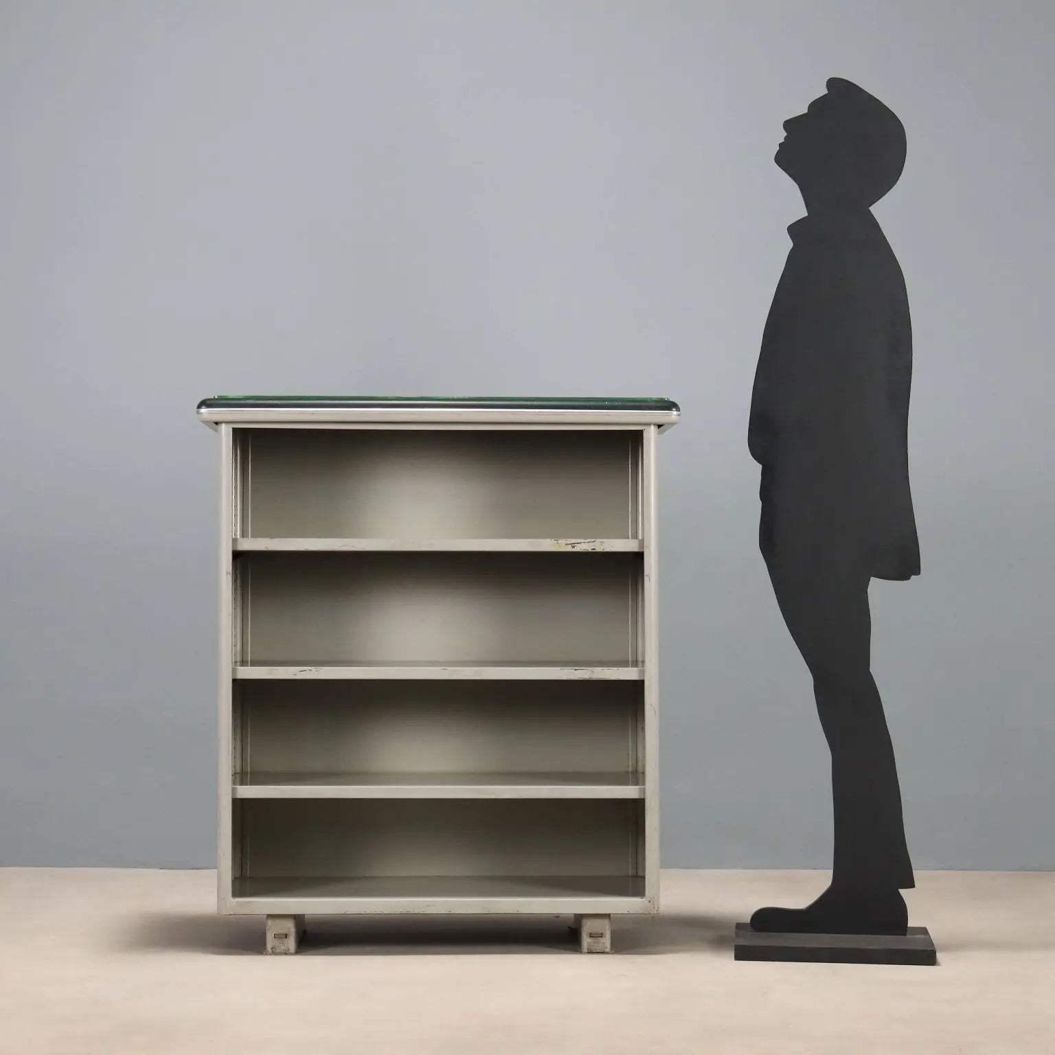 1960s Enameled Metal Bookcase - Mid-Century Modern