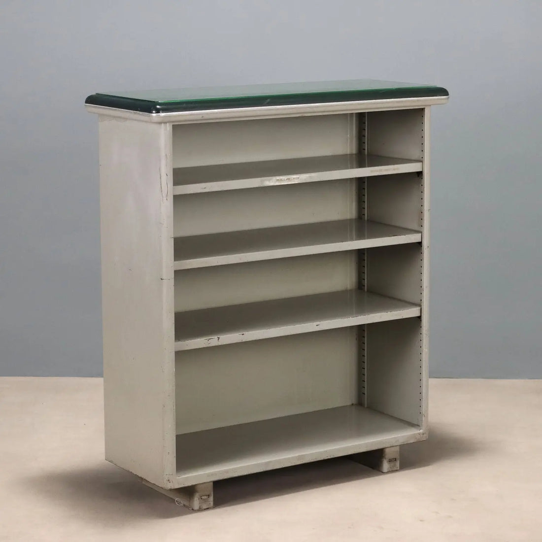 1960s Metal Bookcase with Adjustable Shelves
