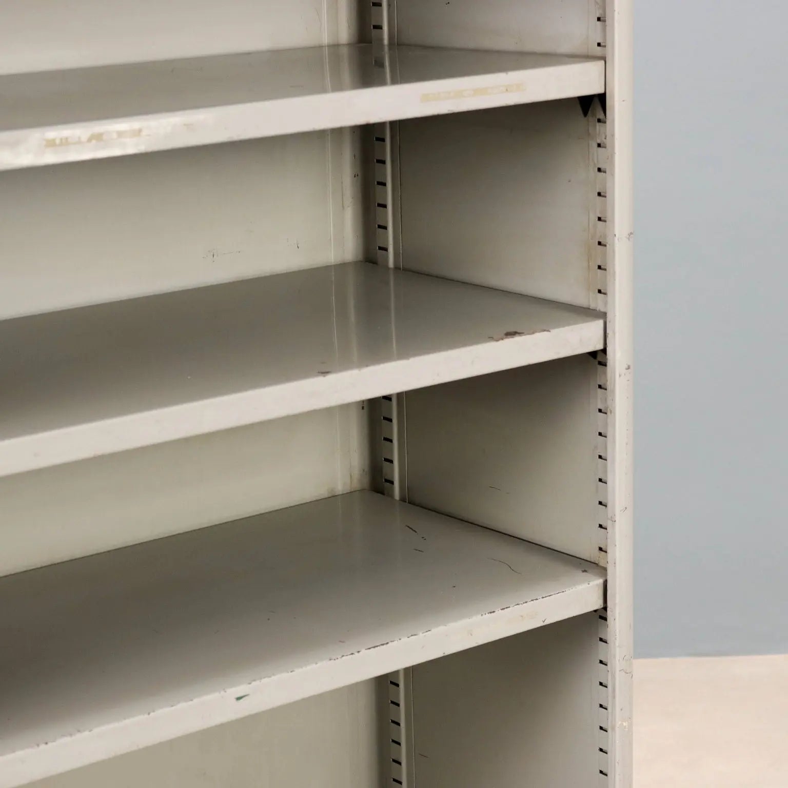 1960s Metal Bookcase with Adjustable Shelves
