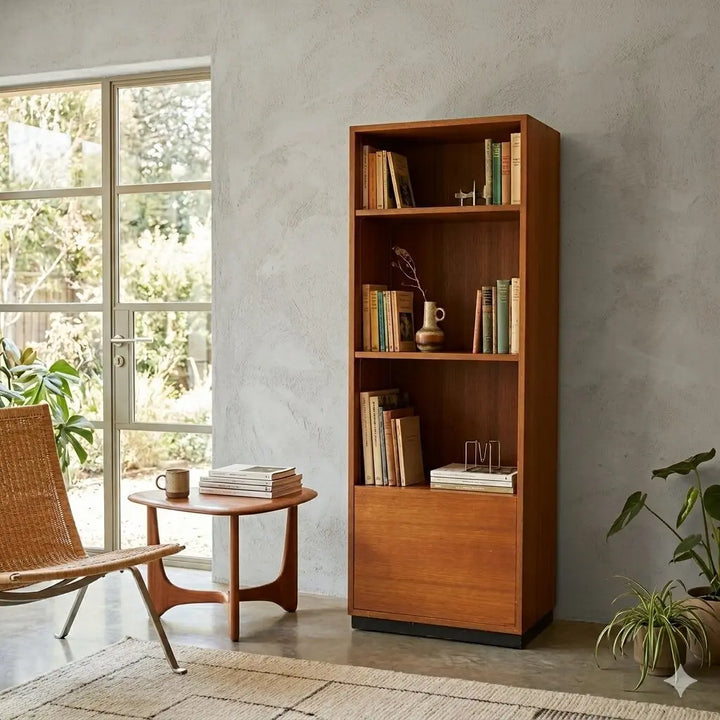 Vintage Bookcase Zingg-Lamprecht Teak Veneer Design 1960s