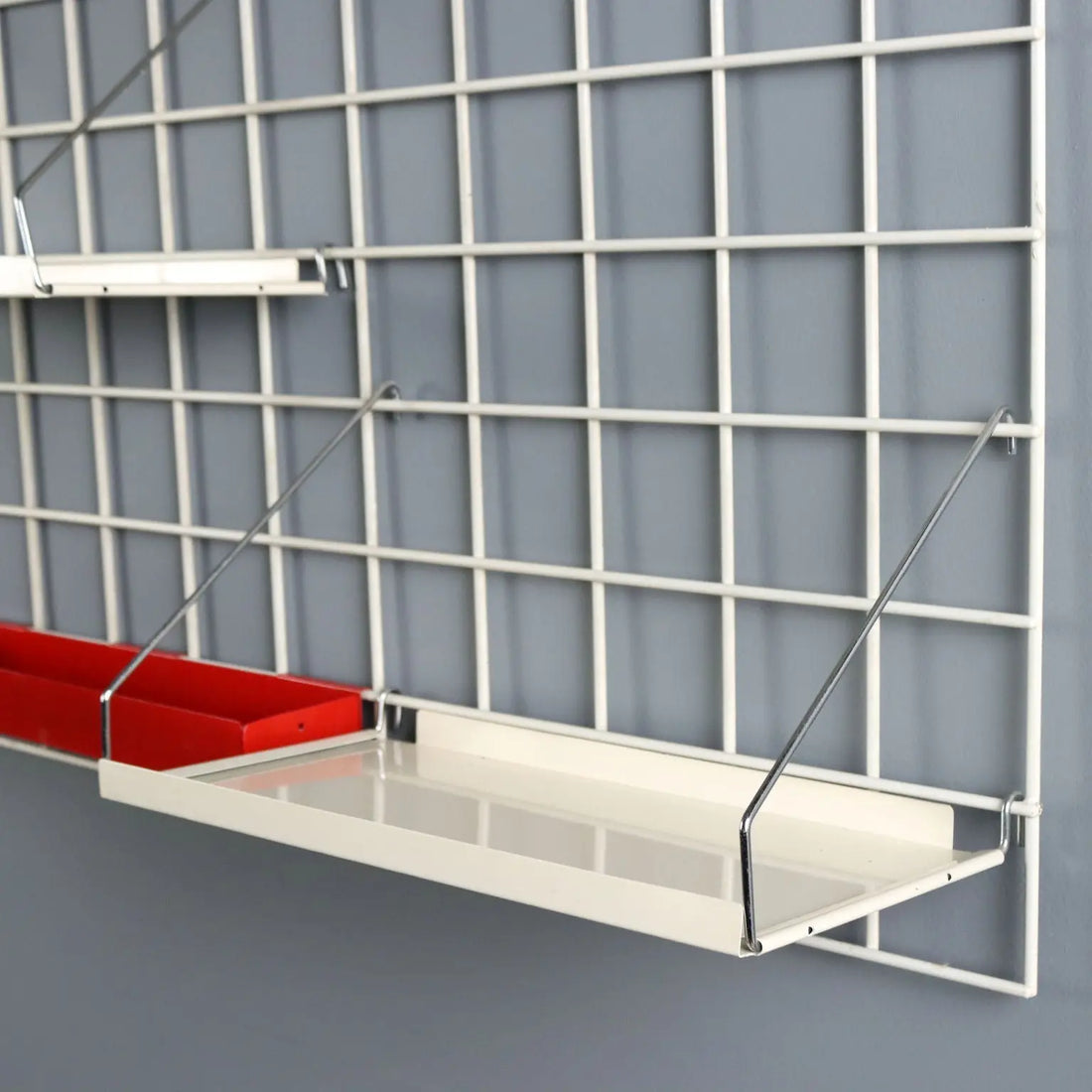 Vintage Modular Wall System Adjustable Shelves Design 1970s