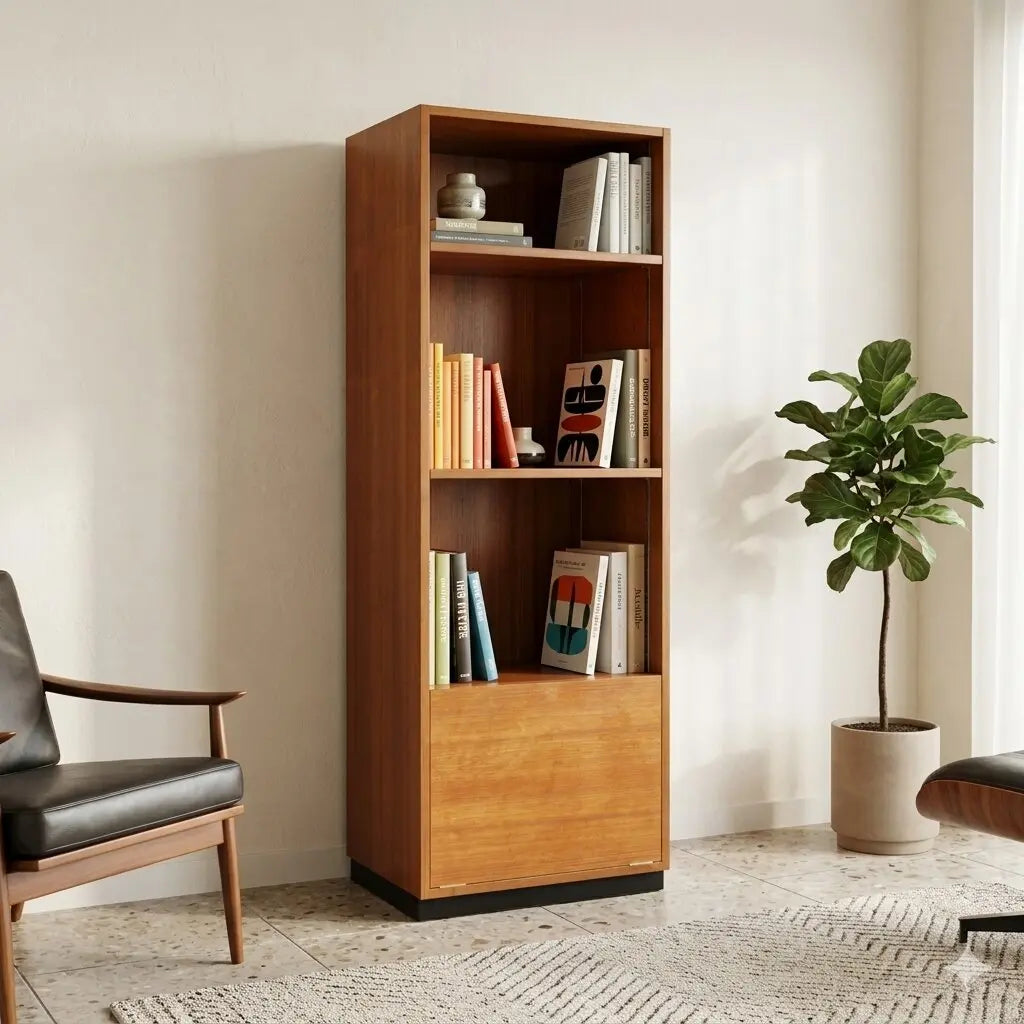 Vintage Bookcase Zingg-Lamprecht Zurich Teak Veneer Design 1960s