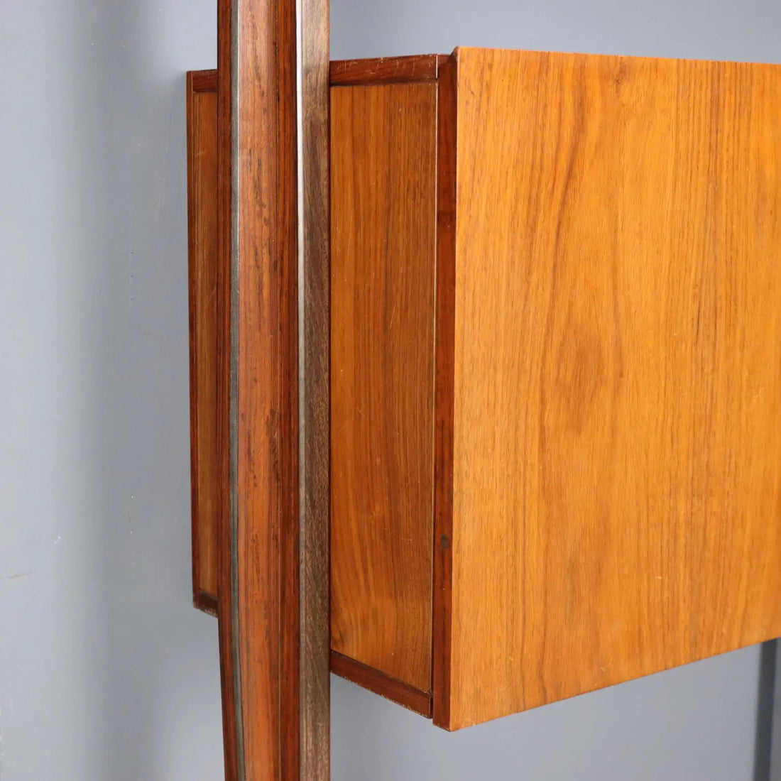 Vintage 1950s-60s Bookcase with Bar Compartment