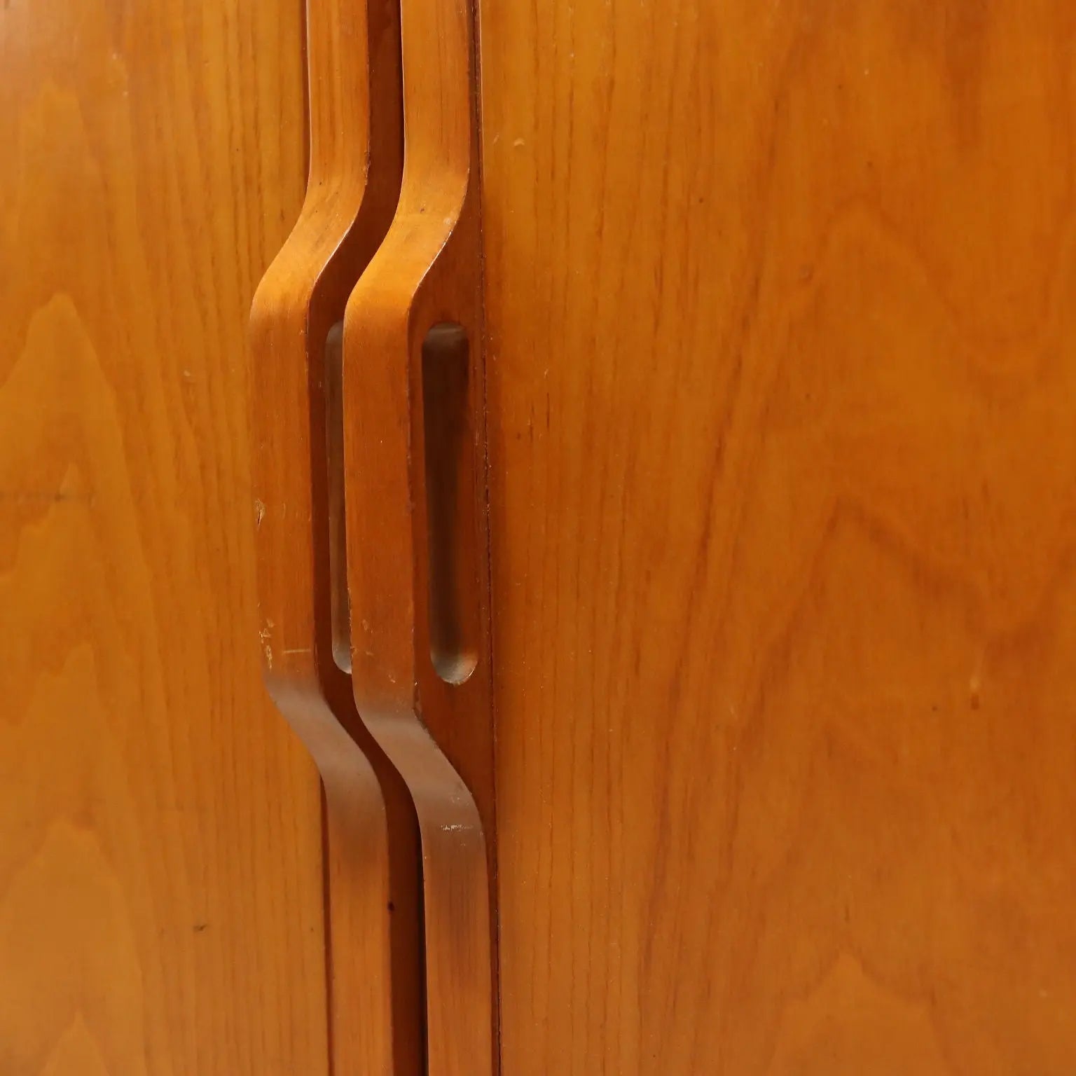 Vintage Cabinet Maple Flap Door Design Italy 1960s