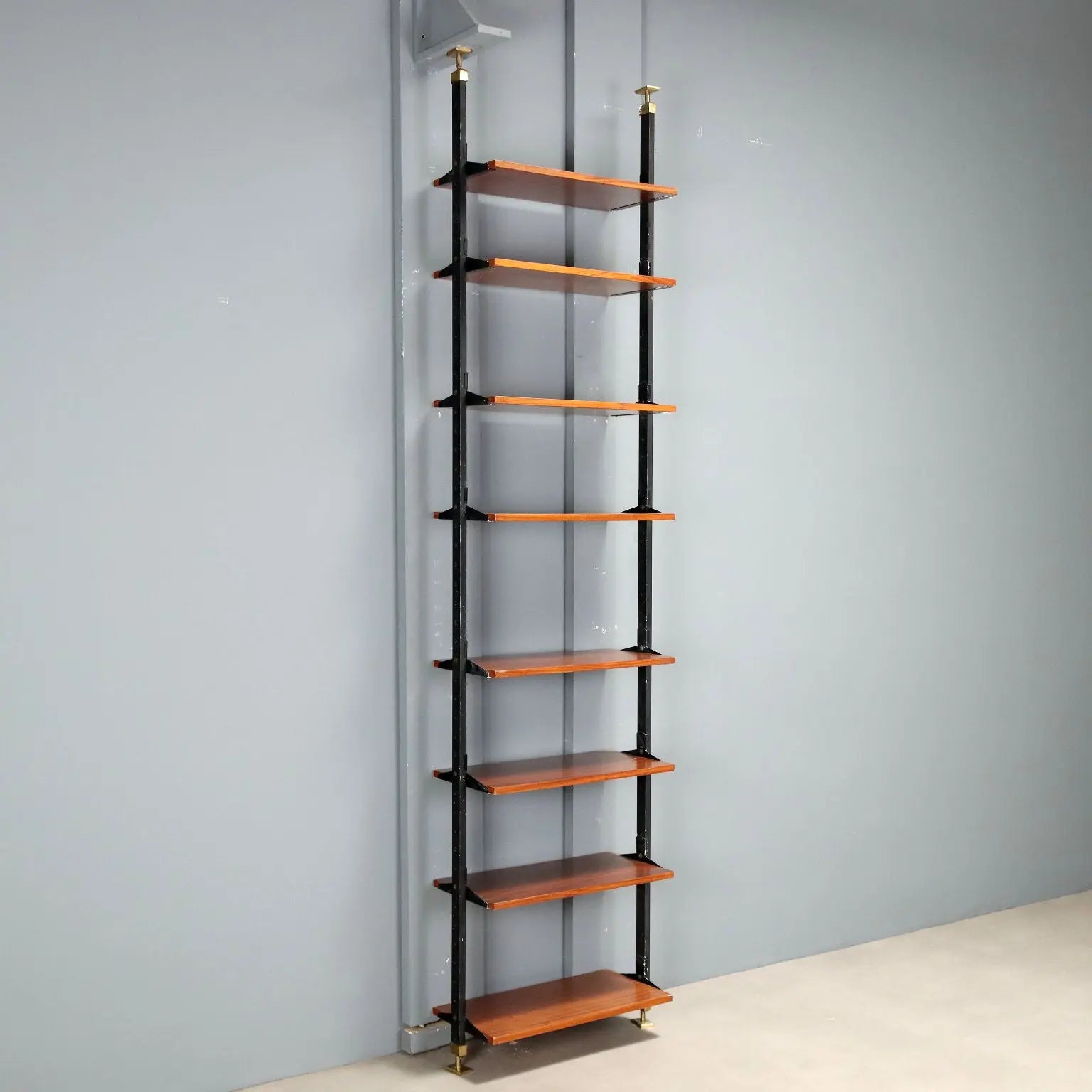 1960s Mahogany and Brass Bookcase