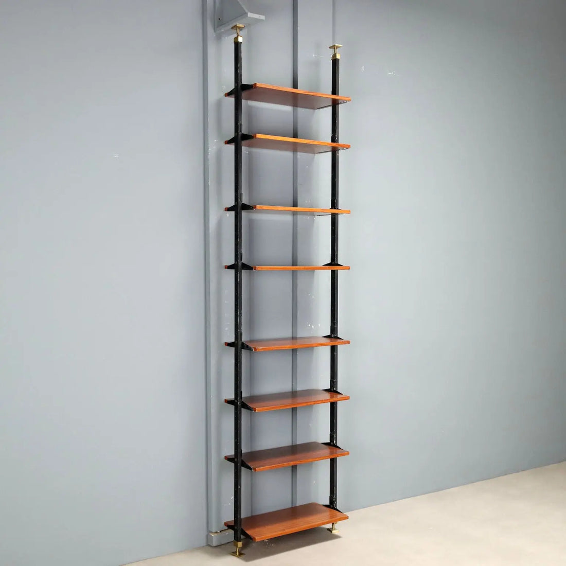 1960s Mahogany and Brass Bookcase