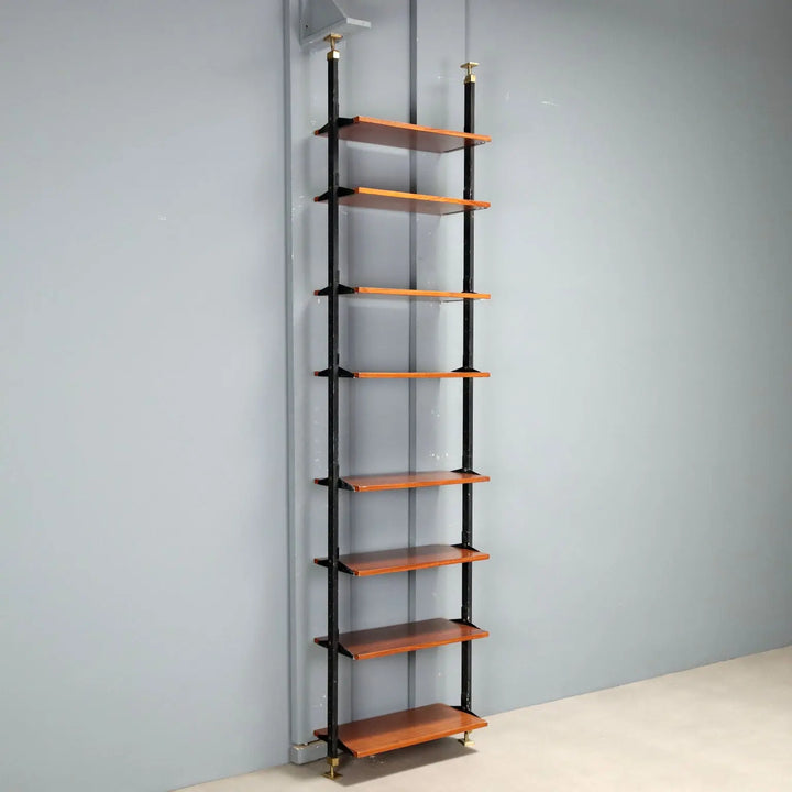 1960s Mahogany and Brass Bookcase