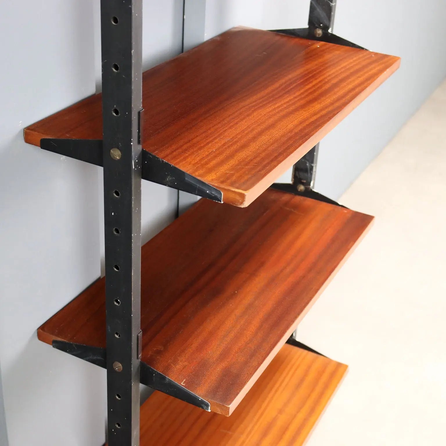 1960s Mahogany and Brass Bookcase