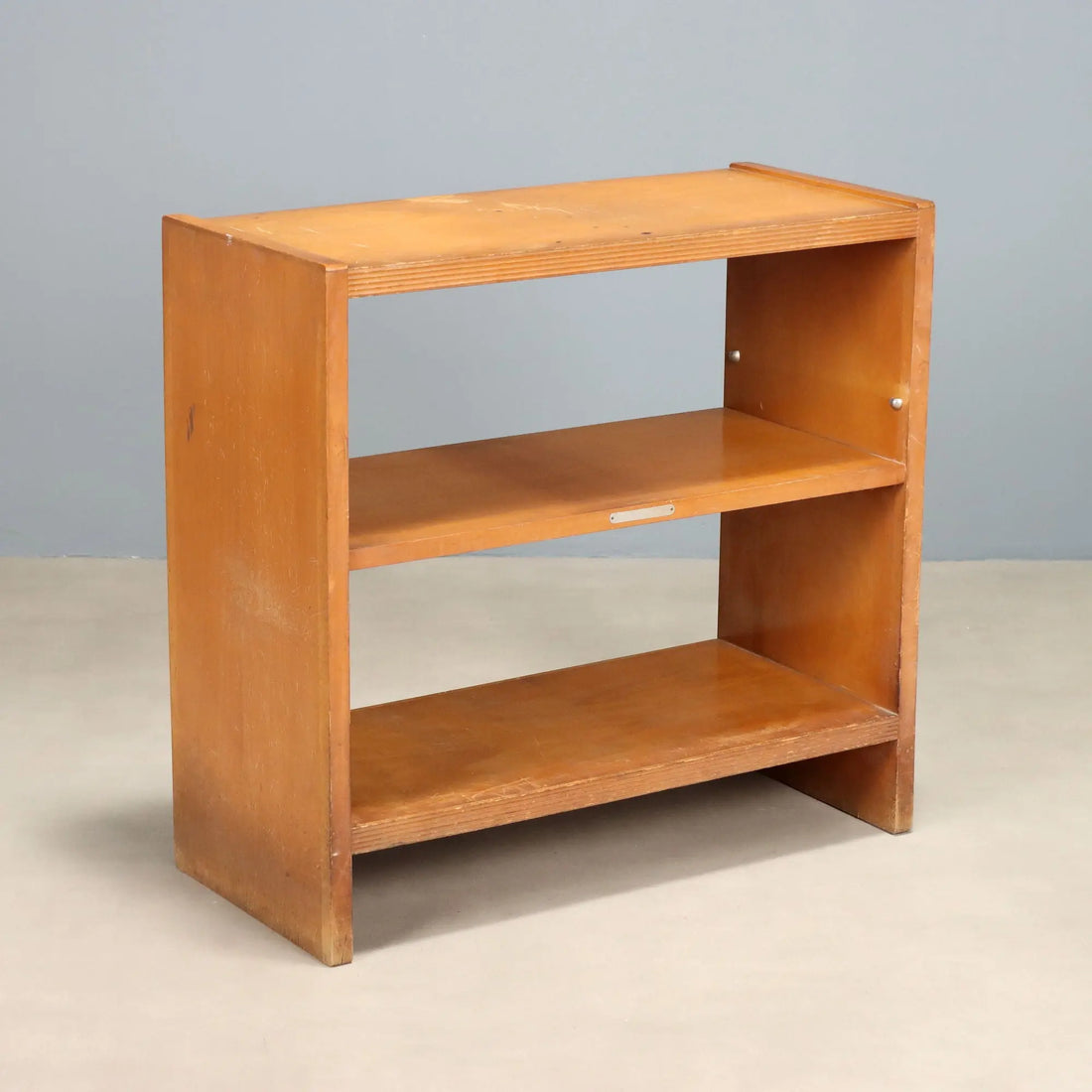 Vintage Bookcase Walnut Veneer Design Italy 1960s