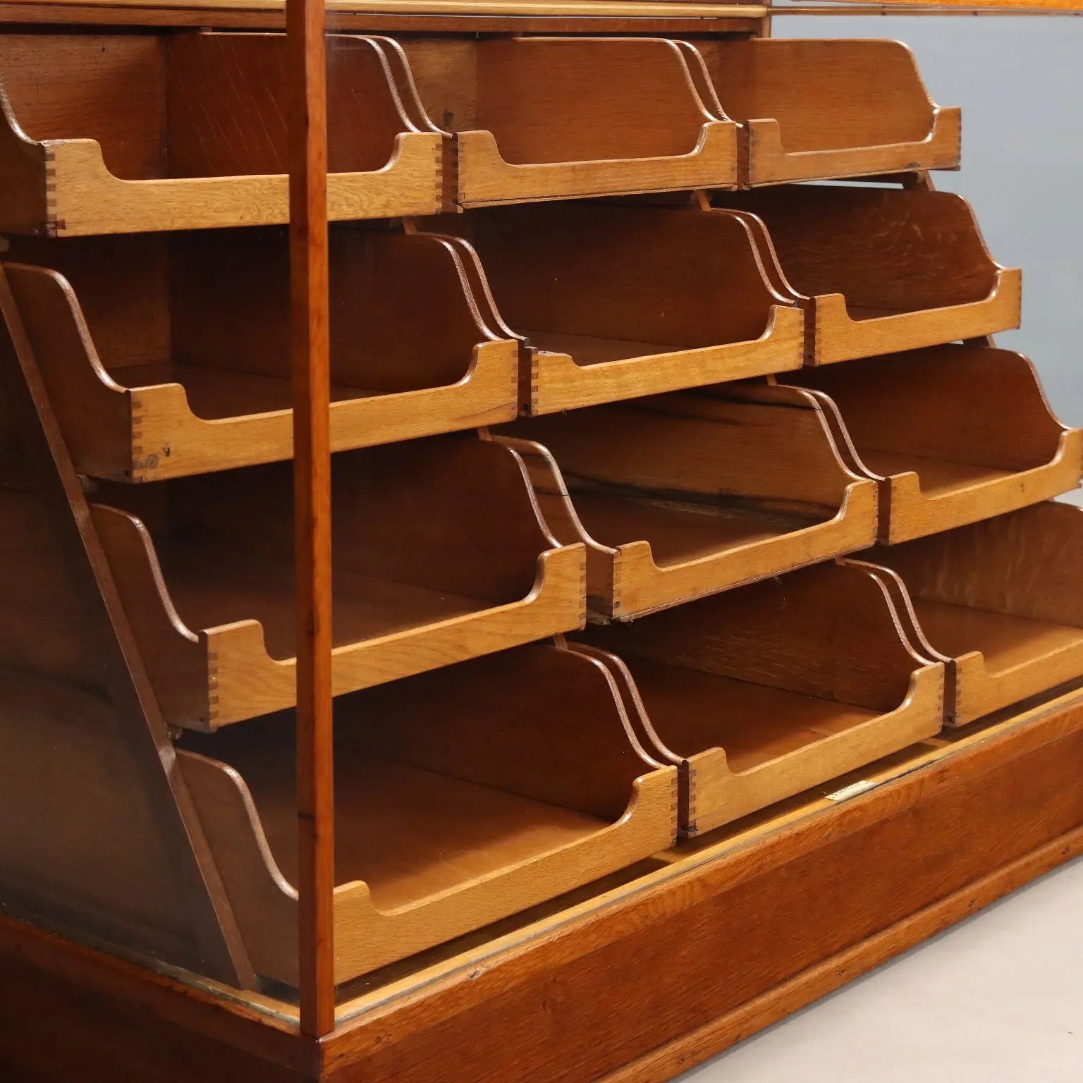 Vintage Oak and Glass Display Cabinet 1940s