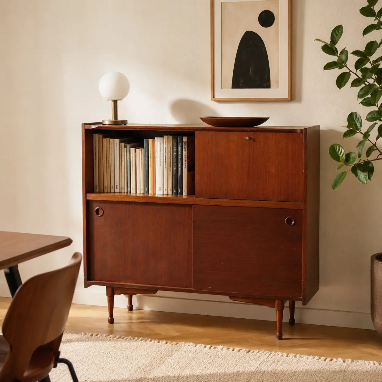 Highboard Teak Veneer Italy 1960s | Modernism | Furnitures