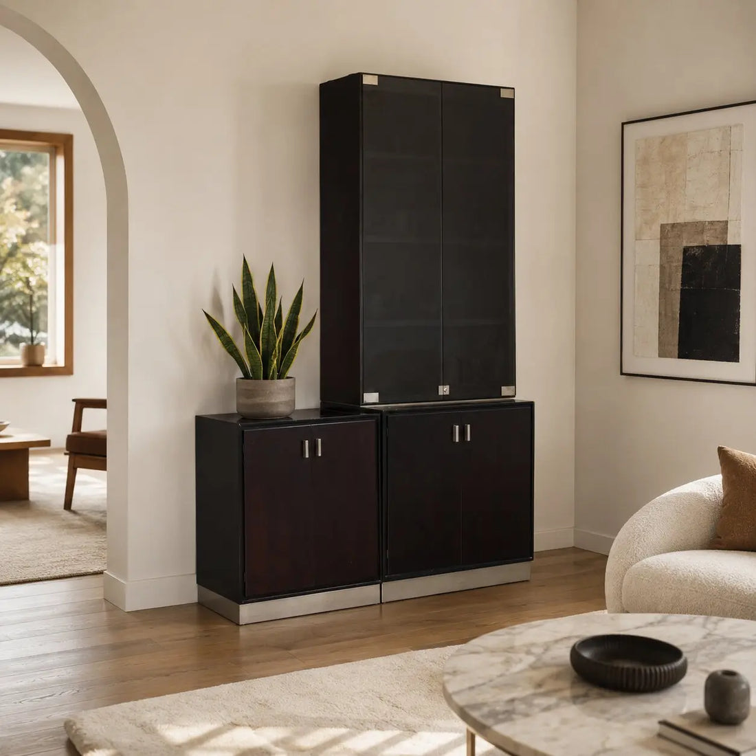 Formanova Modular Furniture Rosewood Glass Italy 1970s | Modernism | Furnitures