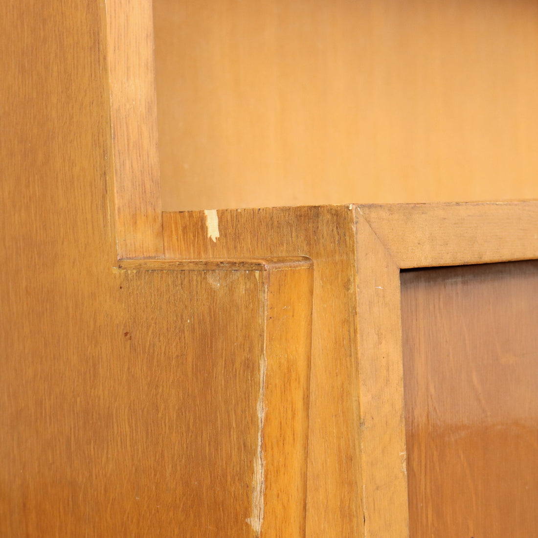 Vintage Bookcase from the 1950s Oak Veneered Wood Glass | Modernism  Bookcases